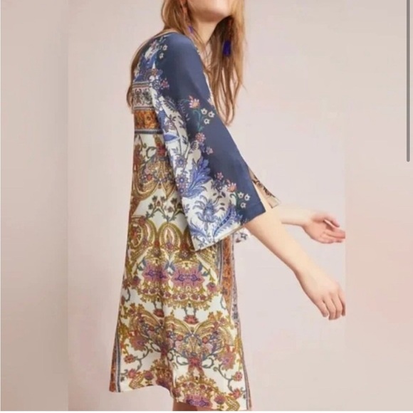 NWT Anthropologie Maeve Silk Barcelona Tunic Dress- Size 16 - Picture 2 of 16